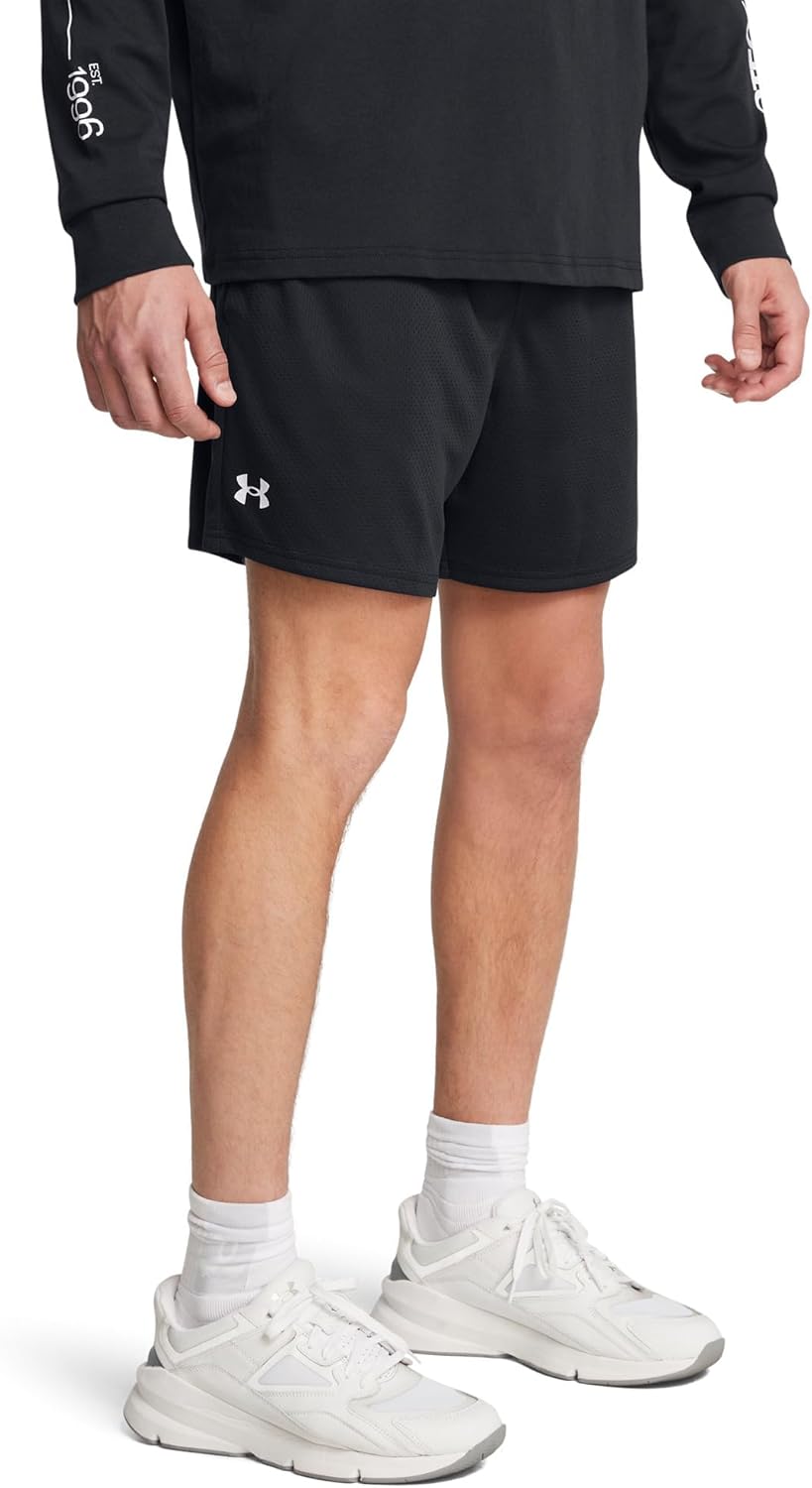 Under Armour Men's Tech 6 Inch Mesh Workout Shorts - Breathable & Lightweight Fitness Wear