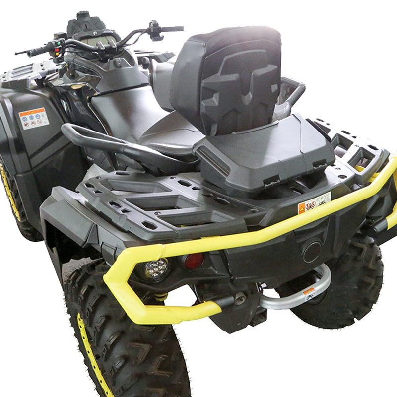 CPOWACE ATV Storage Cargo Box Compatible with Can Am Outlander, 2 Gal Storage Box Rear Seat Compatible with Can-Am Outlander L MAX 6X6 Accessories Replace 708200408(1PC,Black)