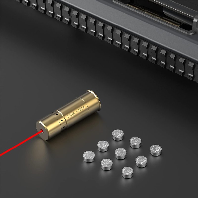 Feyachi Bore Sight - 9MM, 223, 5.56 & 12GA Red Dot Laser Boresighter | Includes 3 Sets