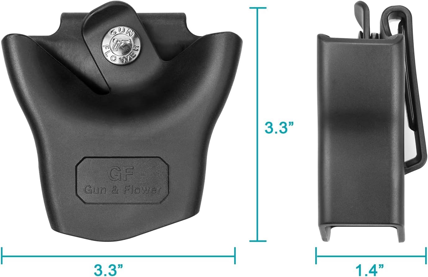 Handcuff Holder for Hinged & Chain Cuffs - Durable OWB Belt Case | One-Hand Draw, Injection Molded Polymer for Tactical Use