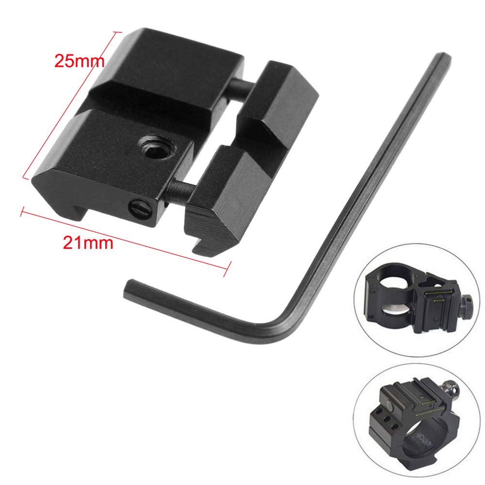 HIGOO 2PCS 11mm Dovetail to 20mm Picatinny/Weaver Low Pro Snap-in Rail Adaptor