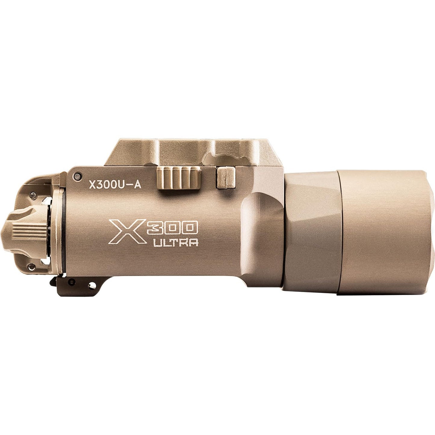 X300U-A-TN X300 Ultra Weapon Light, 6V, Universal/Picatinny Rail Mount, 600 Lumens, Tan, Z-Xbc Push/Toggle Switch