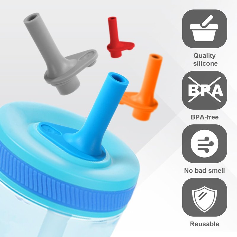 Goktvai 12pcs Replacement Bite Valve for Zak, Silicone Mouthpiece with Cleaning Brush Leak-Proof & Reusable Straw Cup Accessories for Zak Designs Kelso 15oz, No BPA (Blue, Gray, Orange, Red)