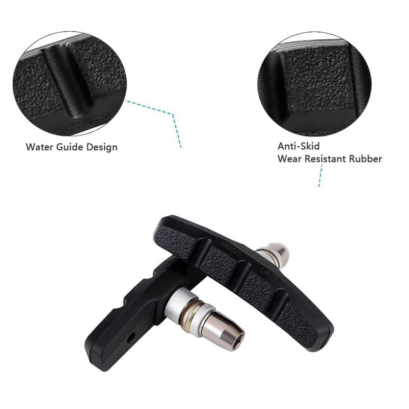 HHTOAR 6PCS Premium Bike Brake Pads, Professional Mountain Bicycle V-Brake Pads, 70mm Universal V Brake Pads,for Cruiser MTB Mountain Bicycle Universal V-Brake Blocks,No Noise No Skid