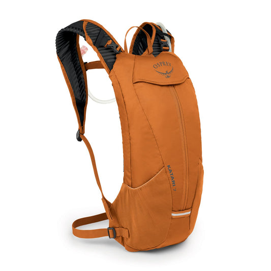 Osprey Katari 7L Men's Biking Backpack with Hydraulics Reservoir, Orange Sunset