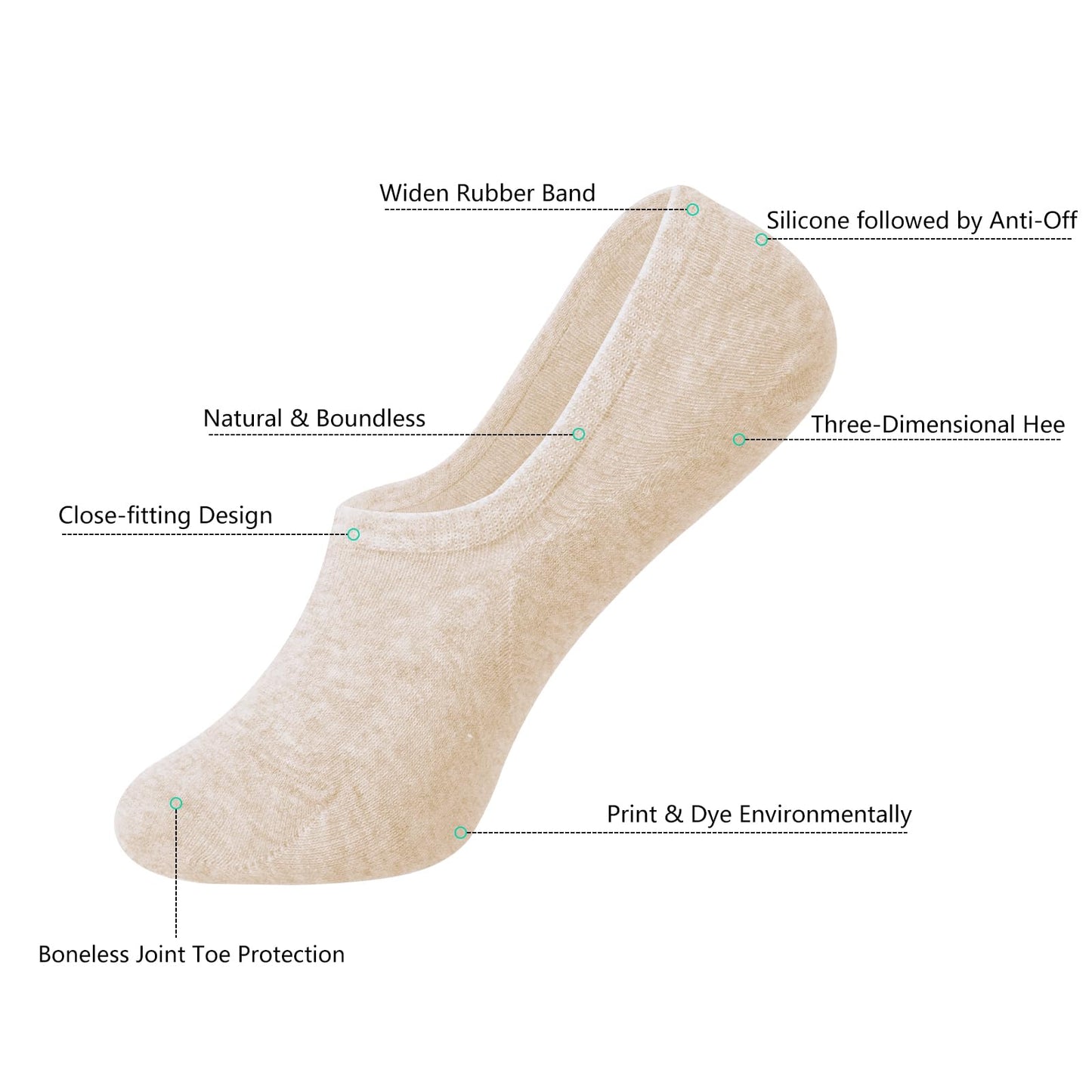 DIBAOLONG No Show Socks Womens Low Cut Ankle Short Anti-slid Athletic Running Casual Invisible Liner Socks for Women