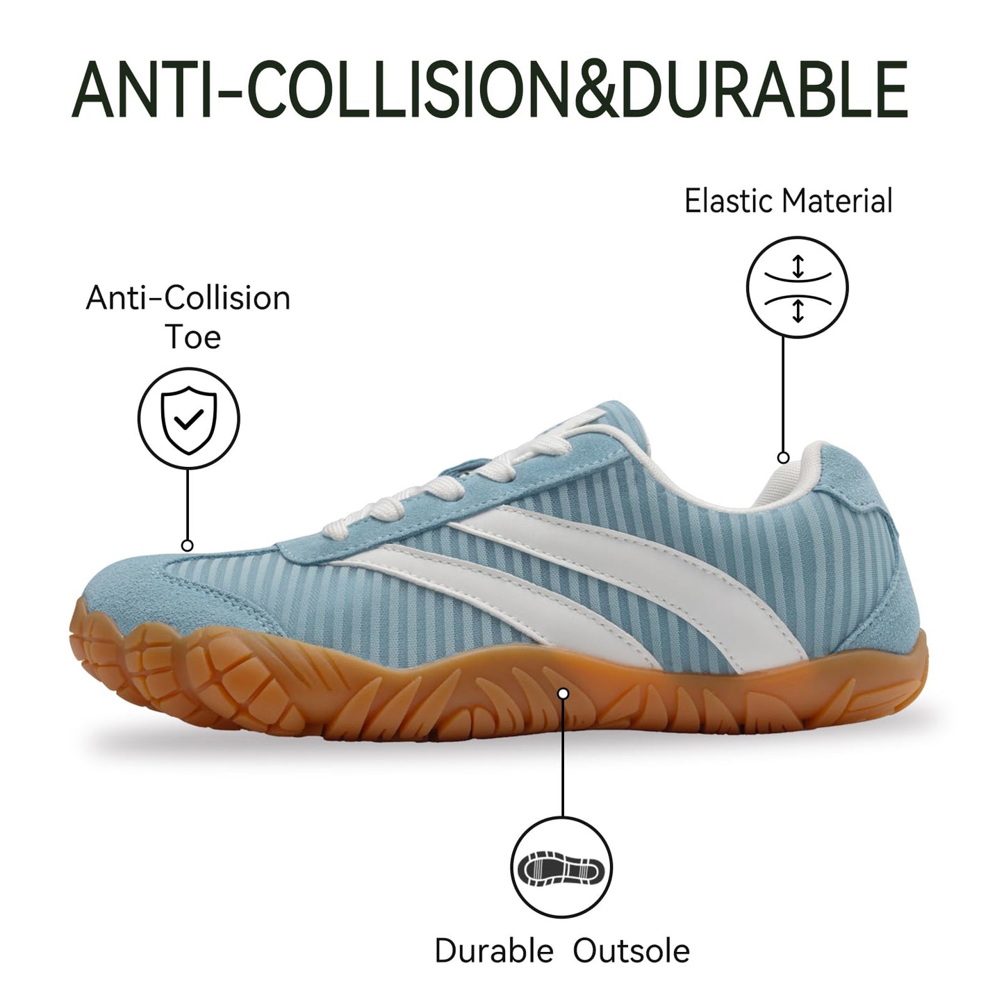 Barefoot Shoes Women Casual Sneakers,Wide Toe Box Shoes Women Zero Drop Barefoot Shoe Men,Minimalist Trail Running Shoe,Non-Slip Lightweight Breathable Comfortable Fashion Walking Hiking Shoes Unisex
