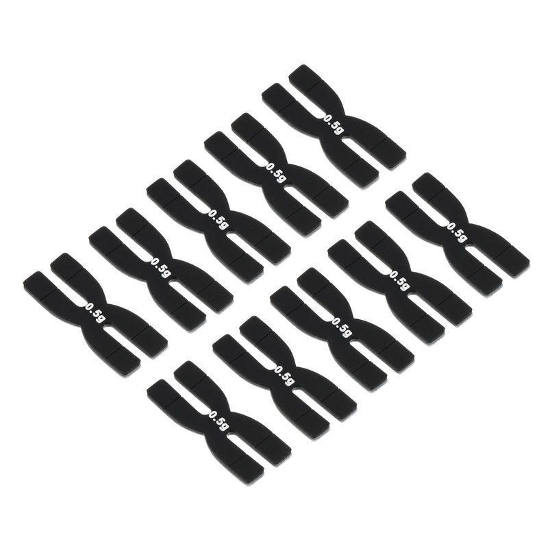 PATIKIL 0.5g Racket Weight Balance Strips, 10 Pack Silicone Badminton Racquet Weighted Tapes, Black