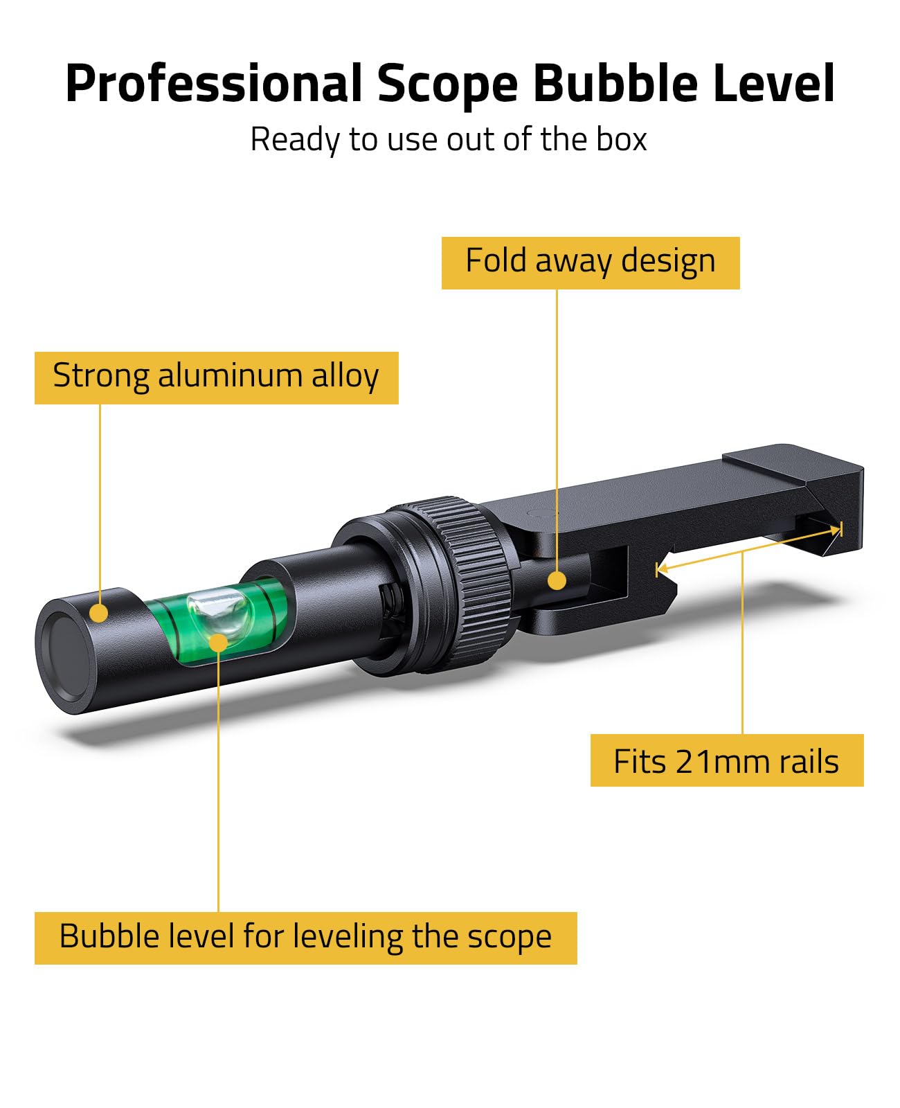 CVLIFE Fold Away Scope Leveling Kit - Precision Scope Leveling Tool with Picatinny Anti-Cant Bubble Level