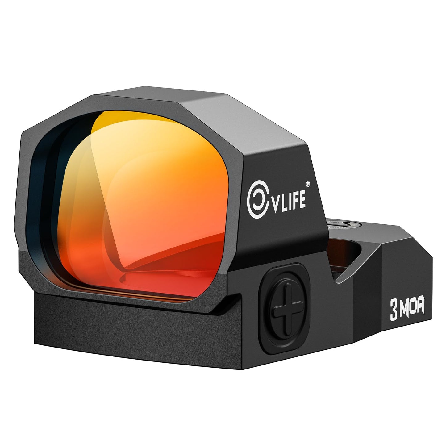 CVLIFE WolfCovert Full-Sized Optic, Motion Awake Red Dot Sight for RMR Cut Footprint, 28mm Large Lens, 3MOA Shockproof Open Reflex Sight, with Adapter Plate for MOS and 21mm Picatinny Base.