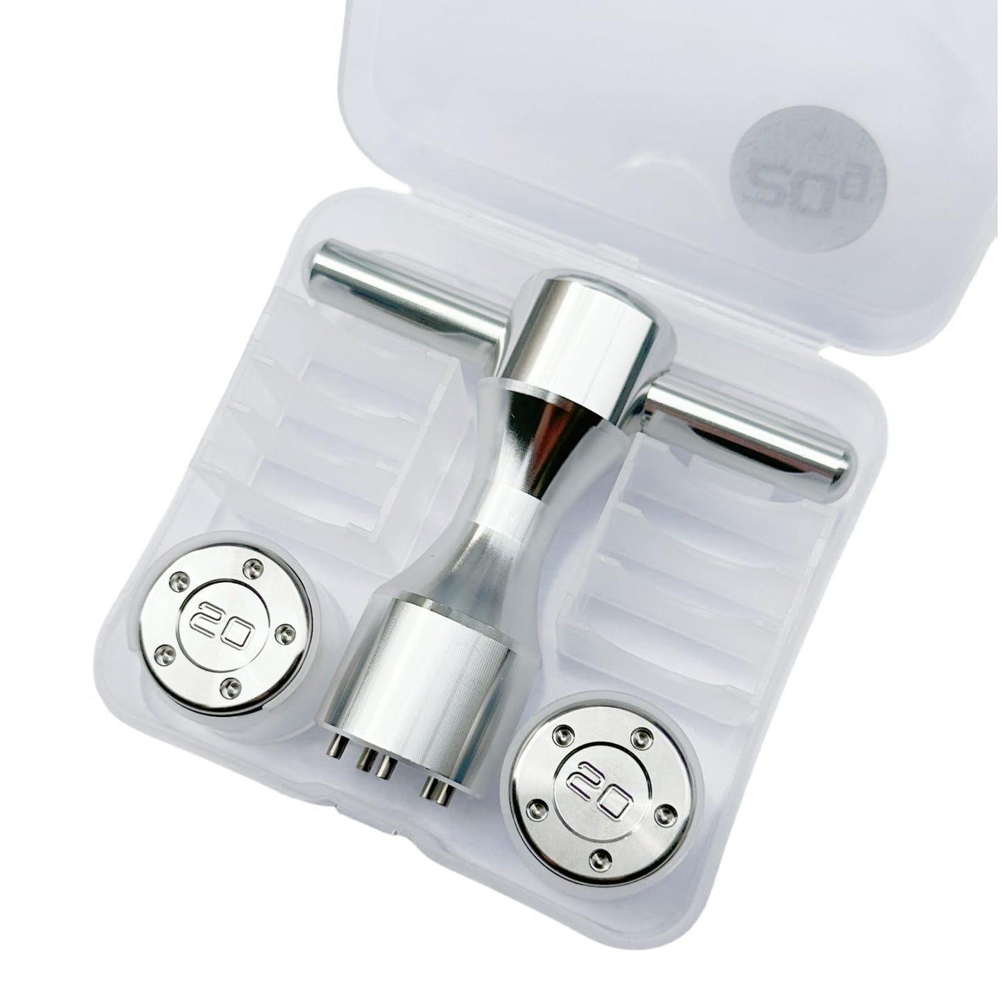 CHILXE 2pcs Golf Putter Weights 20g with Wrench Tool Kit Compatible with Scotty Cameron Newport Phamtom GoLo Futura Putters, Silver Golf Weights with Plastic Case