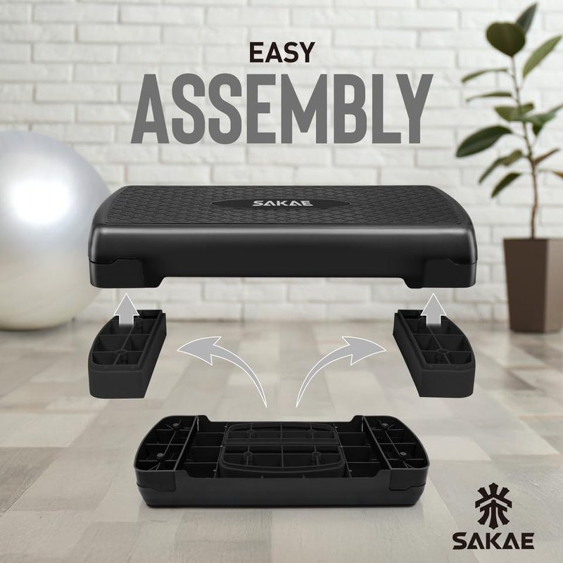 Adjustable Height Aerobic Stepper Set - Versatile Workout Platform with Dumbbells, Kettlebell & Ankle Weights | 4 Color Options