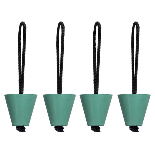 Pack of 4 Universal Kayak Scupper Plug Kit,Fit: Hobie Kayaks, Native Kayaks, Wilderness Systems Kayaks, Feelfree Kayaks, Perception Kayaks, Old Town Kayaks, Plus All Other Major Brands (Green)