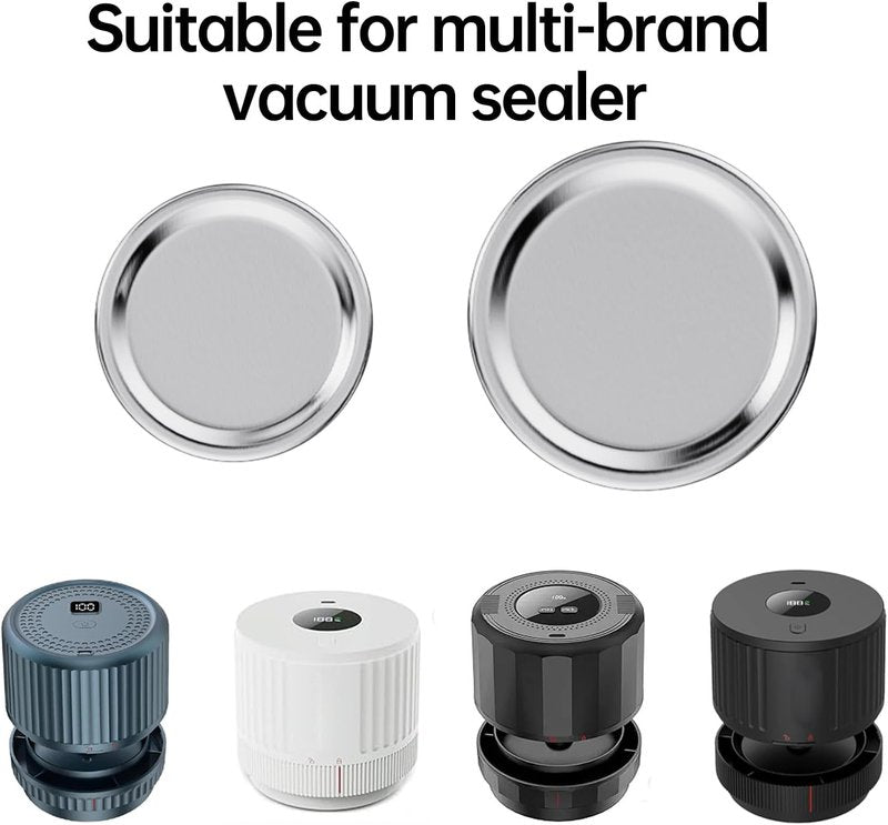 Mason Jar Lids - 48PCS Wide & Regular Mouth Vacuum Seal Compatible | No Date Reminder
