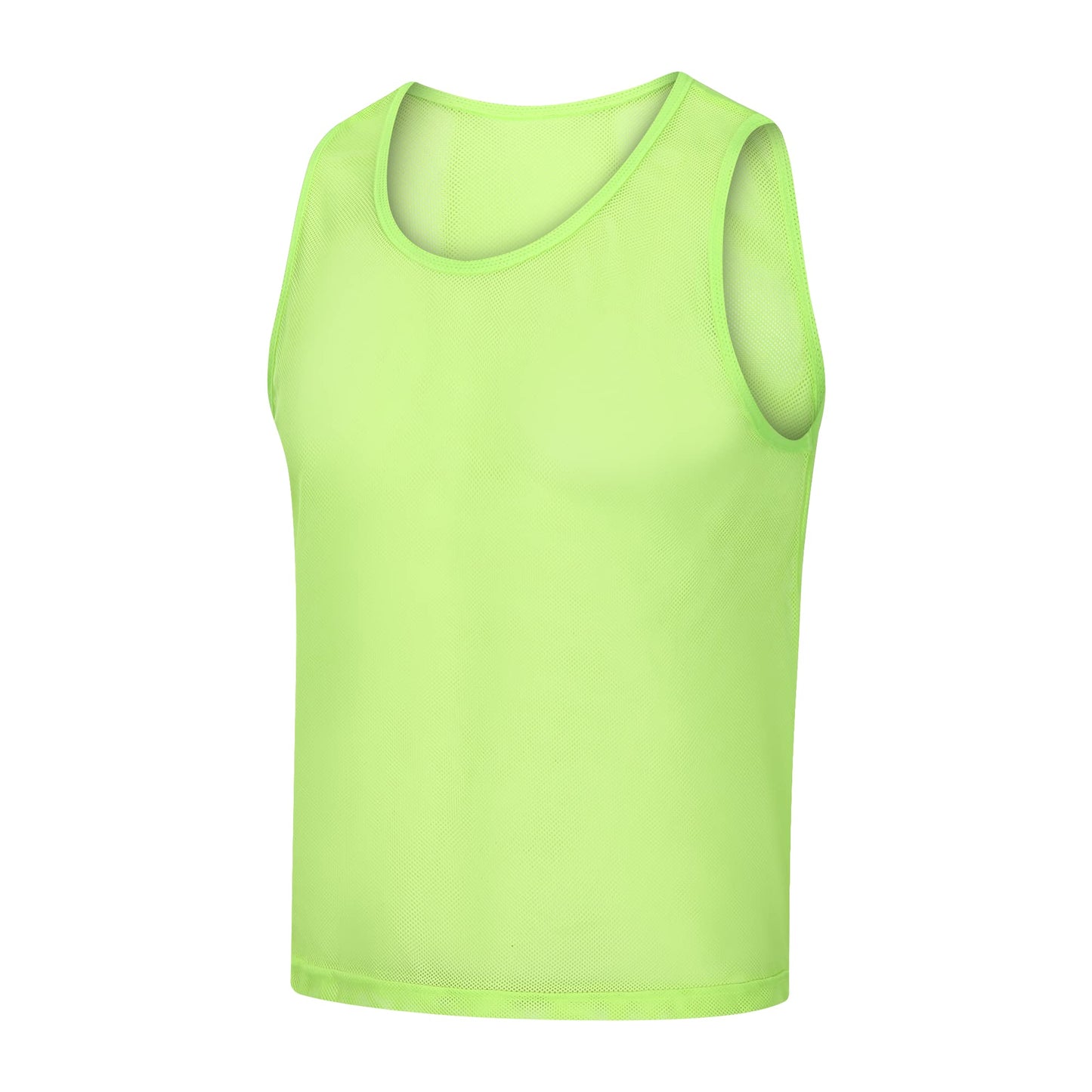SPTEHW Scrimmage Vests Pinnies Team Practice Jerseys for Kids,Youth and Adult Sports Soccer,Football,Basketball(12 Pack)（neon Green,M）