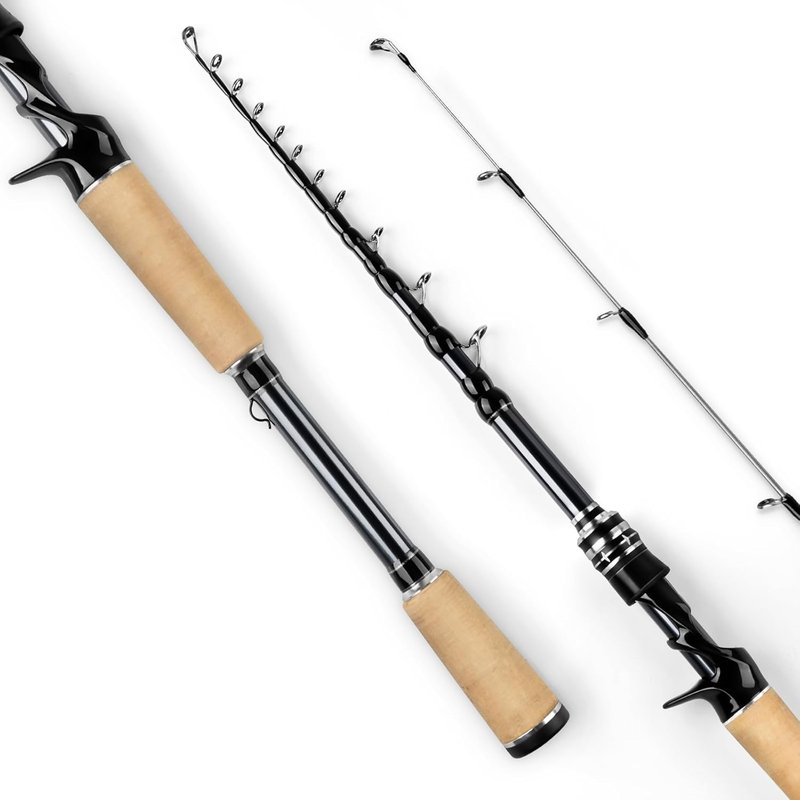 KastKing Megatron Titanium Fishing Rod - IM7 Graphite Telescopic Design | Travel-Friendly for Freshwater & Inshore Fishing
