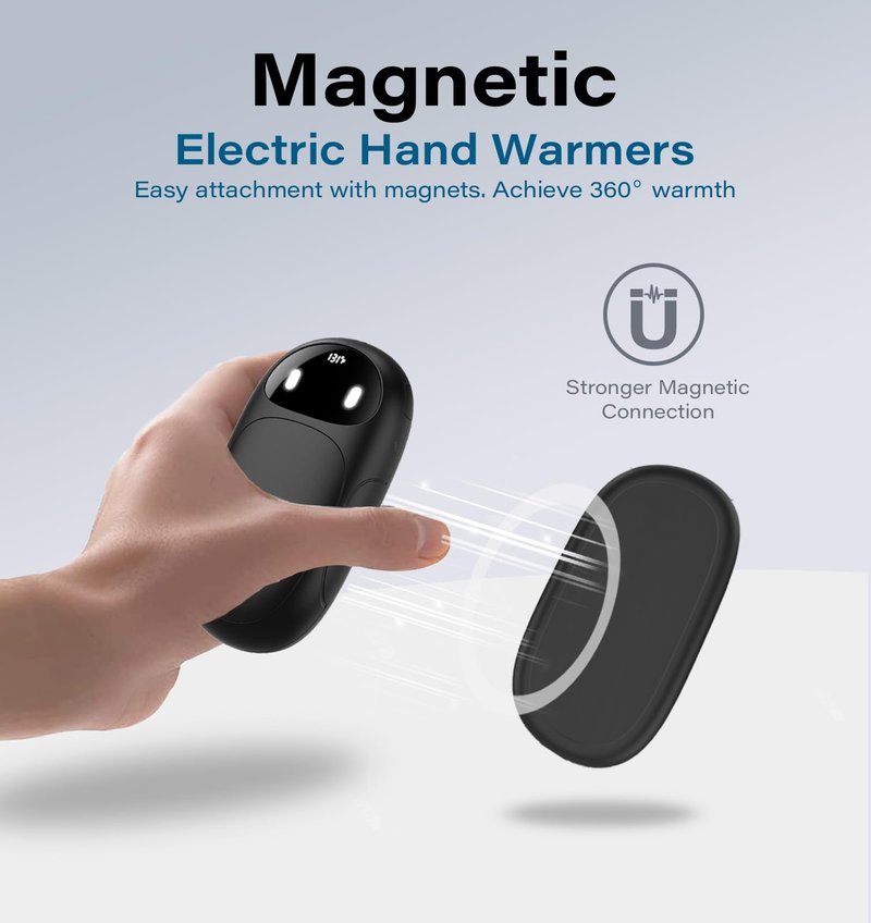 Stocking Stuffers, AI Hand Warmers Rechargeable 2 Pack, AI Smart Chips Magnetic Electric Hand Warmers, 20Hrs Long Safe Heating, Cool Gadget Gift for Men Women Dad Mom Christmas Birthday