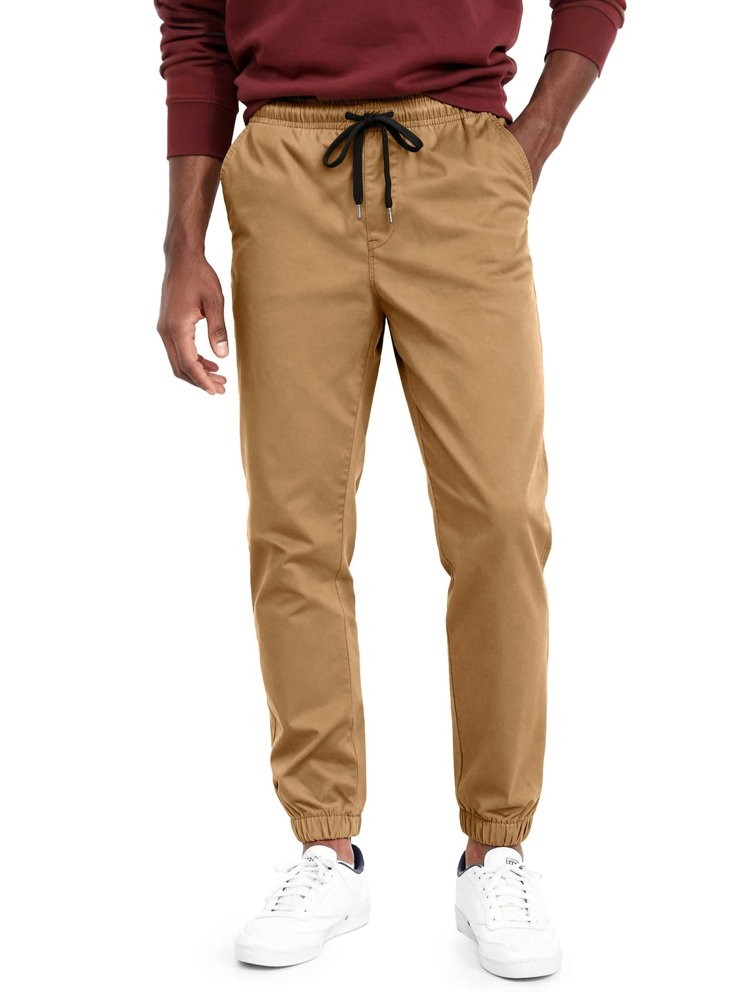 HOTake Men's Khaki XX-Large Joggers Lightweight Sweatpants Tapered Pants Gym Pants