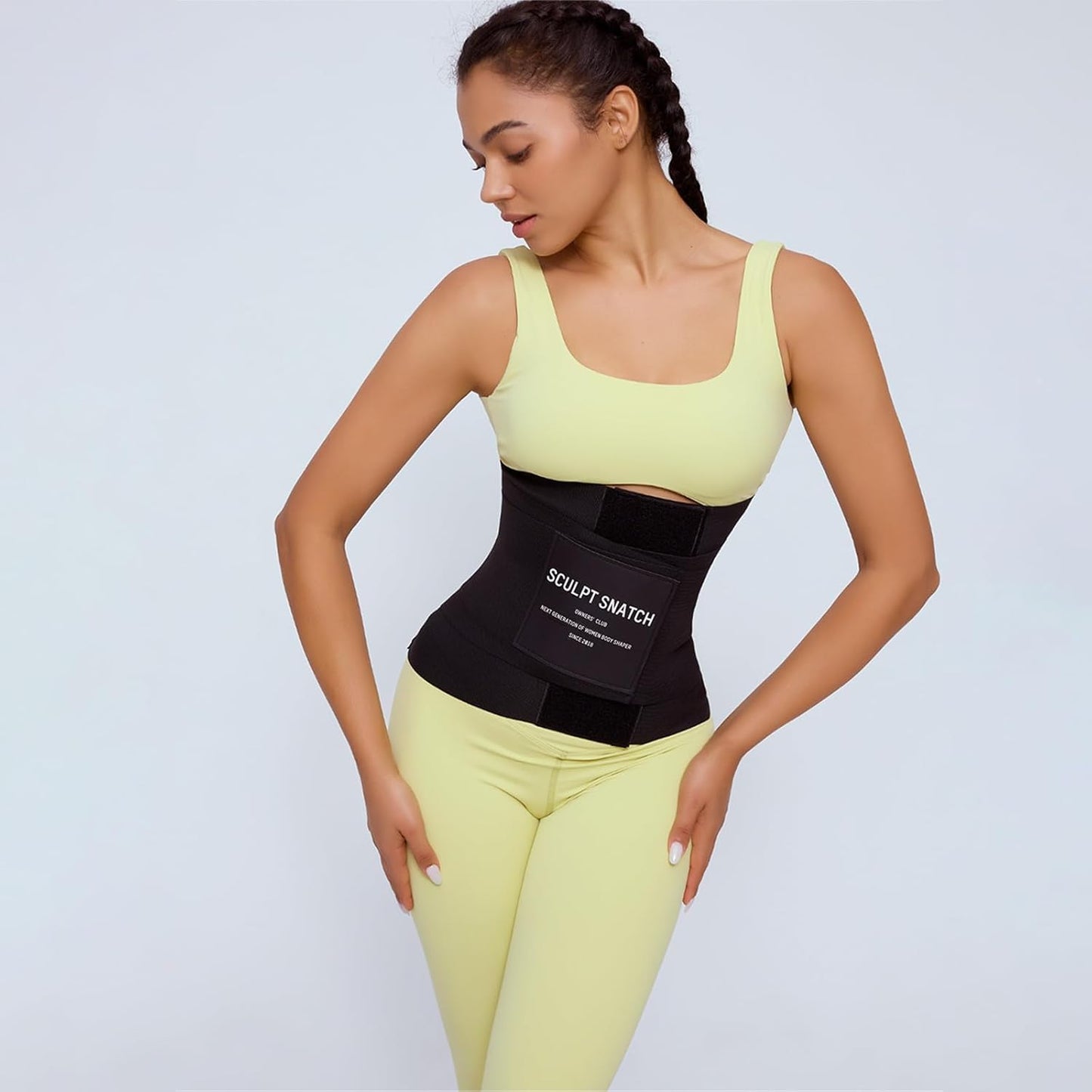 Hourglass Waist Trainer for Women - Adjustable Stomach Control Sweat Band | Tummy Trimmer for Workouts