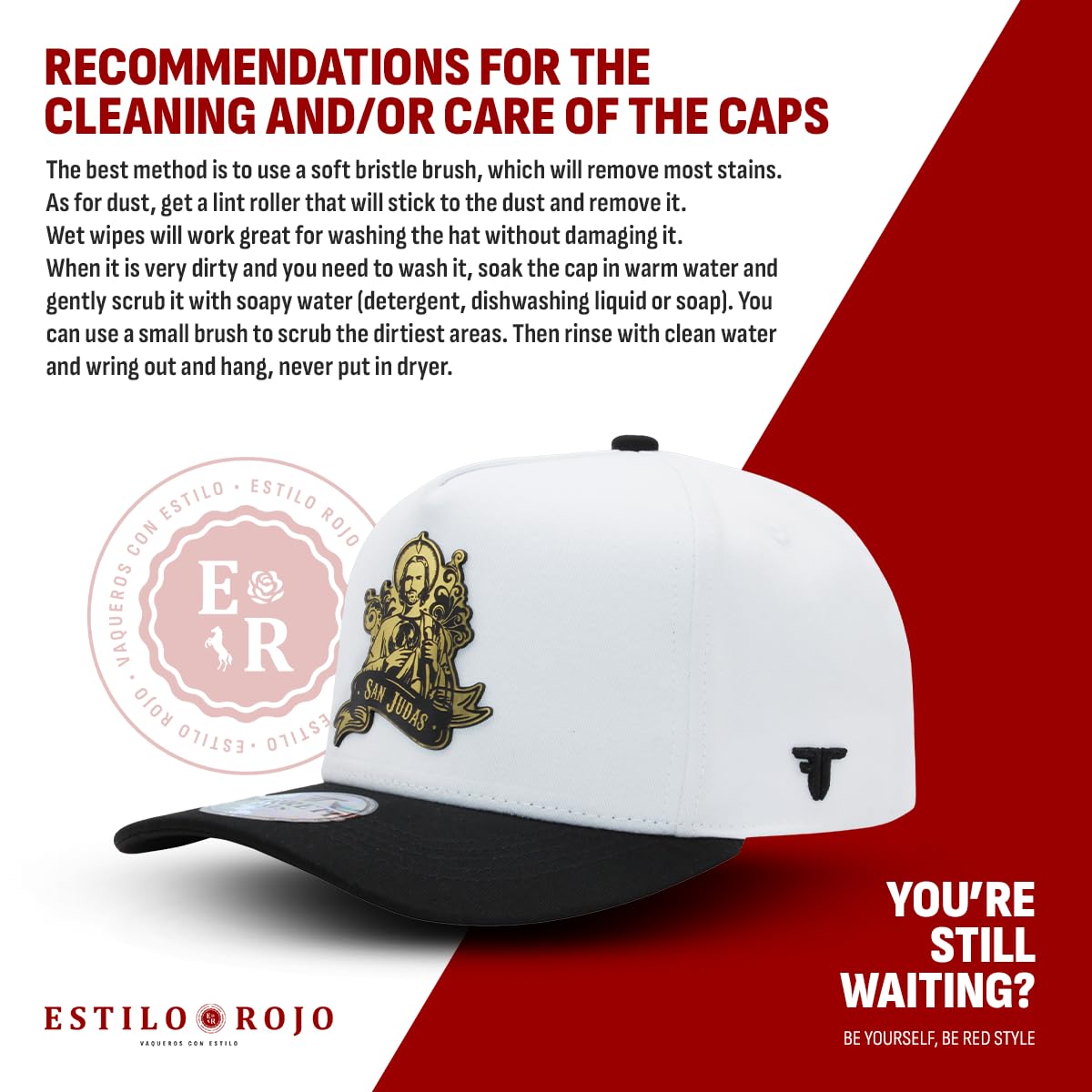 Ferreti Hats FT39 Saint Jude White Snapback Baseball Hat for Men & Women - Gorra de San Judas Tadeo - Premium Adjustable White Cap for Men, Gorras para Hombre y Mujer