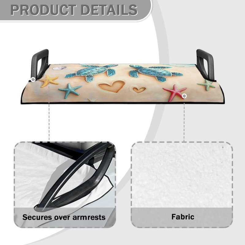 Suobstales Beach Turtle Starfish Heart Print Golf Cart Seat Covers Decorative Golf Cart Seat Towel Blanket Summer Golf Cart Accessories Golf Cart Seat Cover