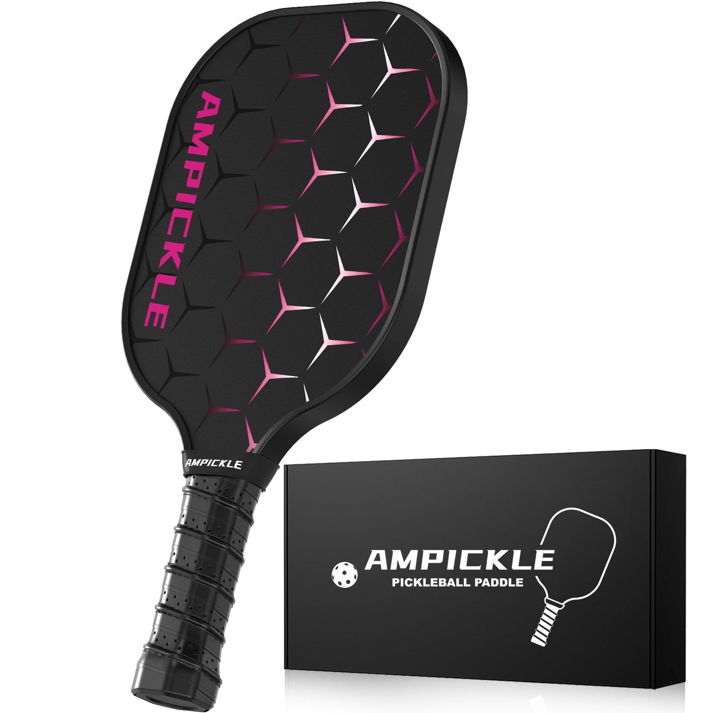 AMPICKLE Pickleball Paddle,USAPA Standards，Fiberglass Pickleball Paddles Set,Frosted Surface Pickleball Rackets,Oversized Sweet Spot Pickle Ball Paddle for Indoor Outdoor