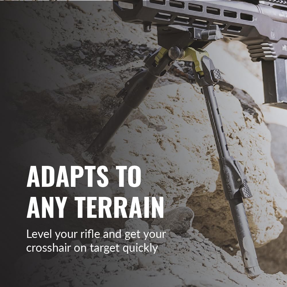 MDT Oryx Bipod - Lightweight Polymer, M-L Attachment, One-Handed Operation | High-Traction Feet, Quick Deploy