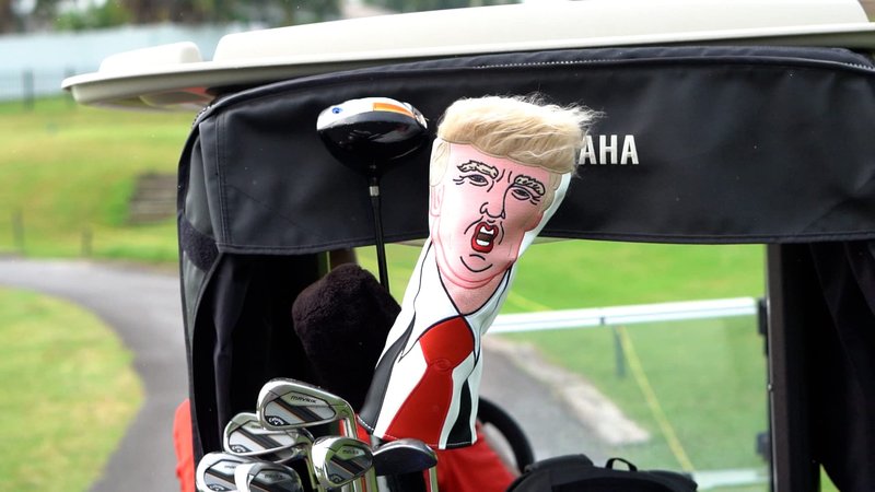 Donald-T Save America Golf Driver Headcover | Great Gift for Republican Golfers | Premium Leather Exterior and Soft Protective Interior Fits Any Size Driver