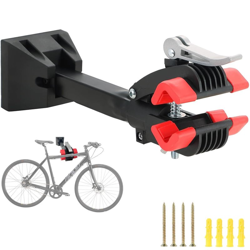 DASBET Wall Mounted Bicycle Repair Stand | Foldable Heavy Duty Maintenance Rack Workstand with Adjustable Bike Clamp for Variety of Bikes