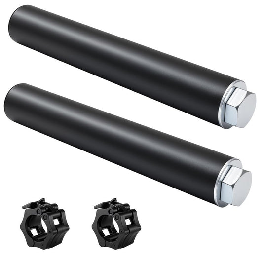 CAELUM Weight Plate Holder Power Rack Attachment, 2 Inch Olympic Plate Storage Pegs for Squat Rack, 11.8" Steel Weight Plate Storage Pins with Bar Collars, Fits 2"x2", 2"x3", 3"x3" Power Cages with 1" Holes, for Home Gym, Garage Gym, Strength Training