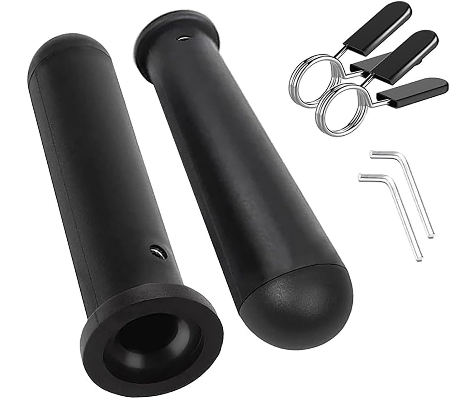 Olympic Adapter Sleeve (2Pack) – 1" to 2" Weight Plate Converter for Standard Barbell to Olympic Plates 8 Inch,Barbell Adapter with Barbell Clamps,Fits Plate Loaded Machines, Curl Bars, Home Gym