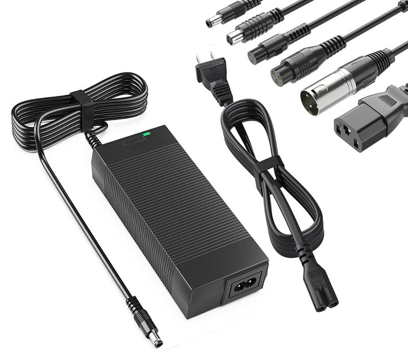 Qoovi UL Certified 42V 2A Electric Scooter Charger with 7-in-1 Plugs for Electric Bike 36V Lithium Battery,Compatible with Razor,Gotrax,Jetson,Voyage,Ninebot,Segway,Swagtron,Pocket Mod, Sports Mod