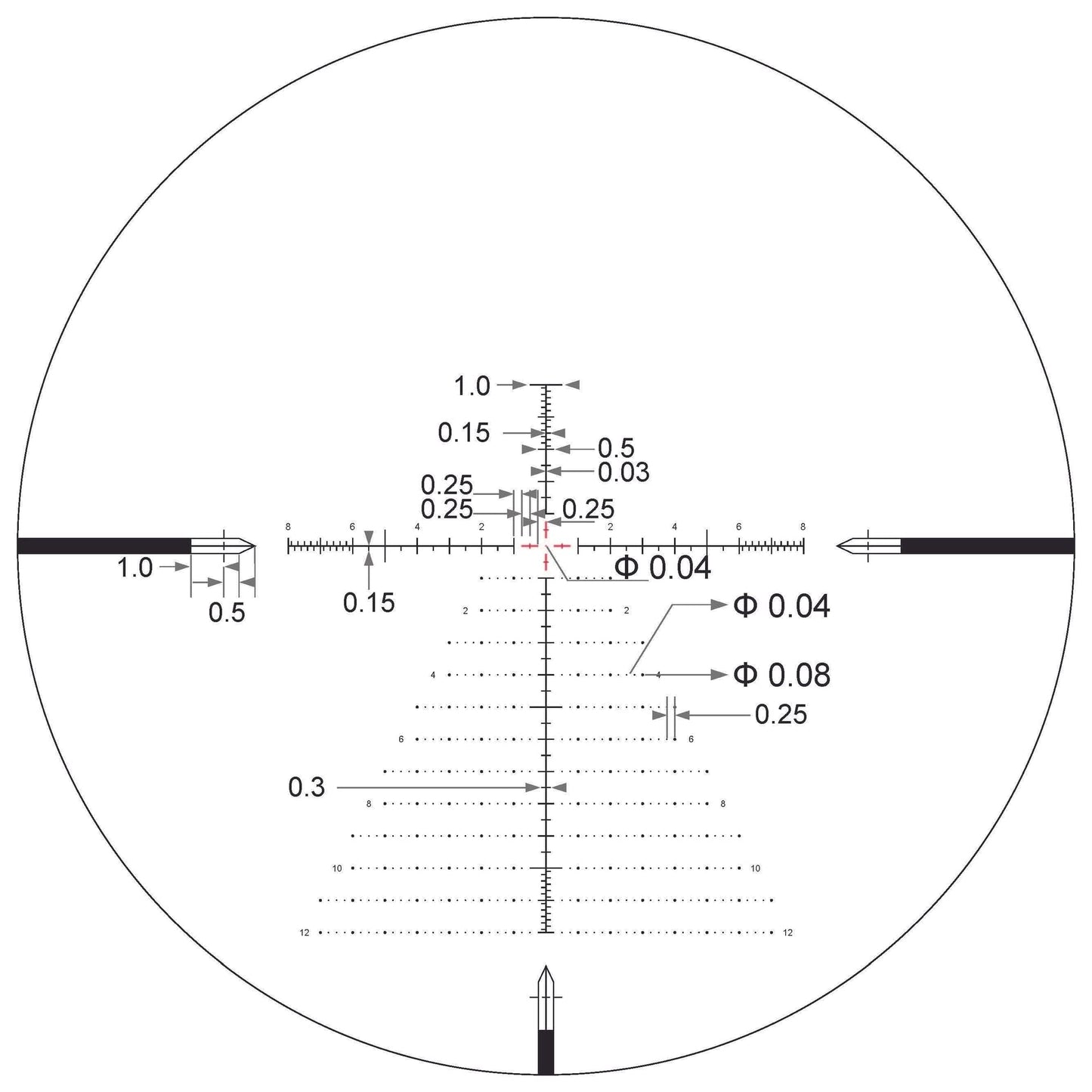 Arken Optics EP5 5-25X56 Rifle Scope FFP VPR MIL Reticle with Zero Stop 34mm Tube