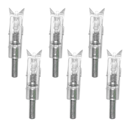 Reikawa 6PCS Lighted Nocks for Crossbow with .300''/7.62mm Inside Diameter,Half Moon Style Lighted Archery nocks