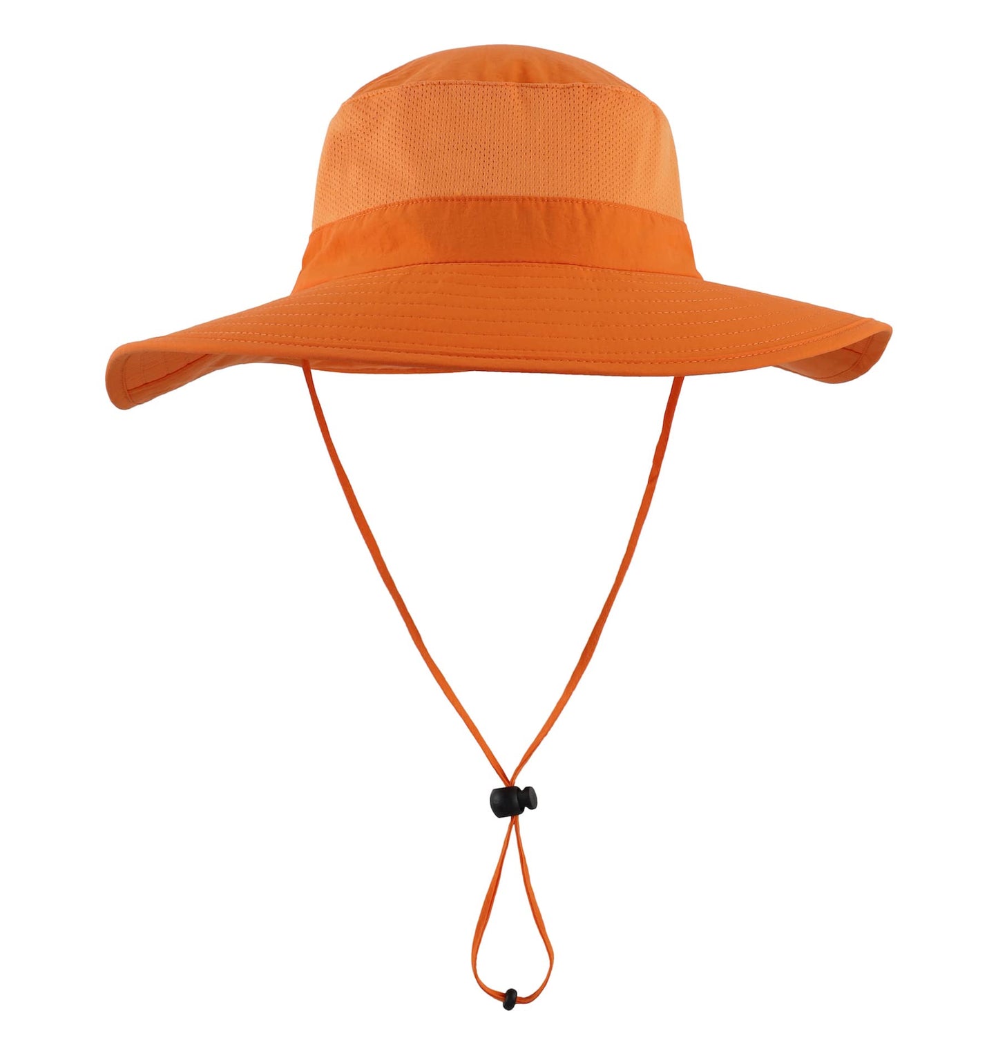 Home Prefer Outdoor UPF50+ Mesh Sun Hat Wide Brim Fishing Hat with Neck Flap (Orange)