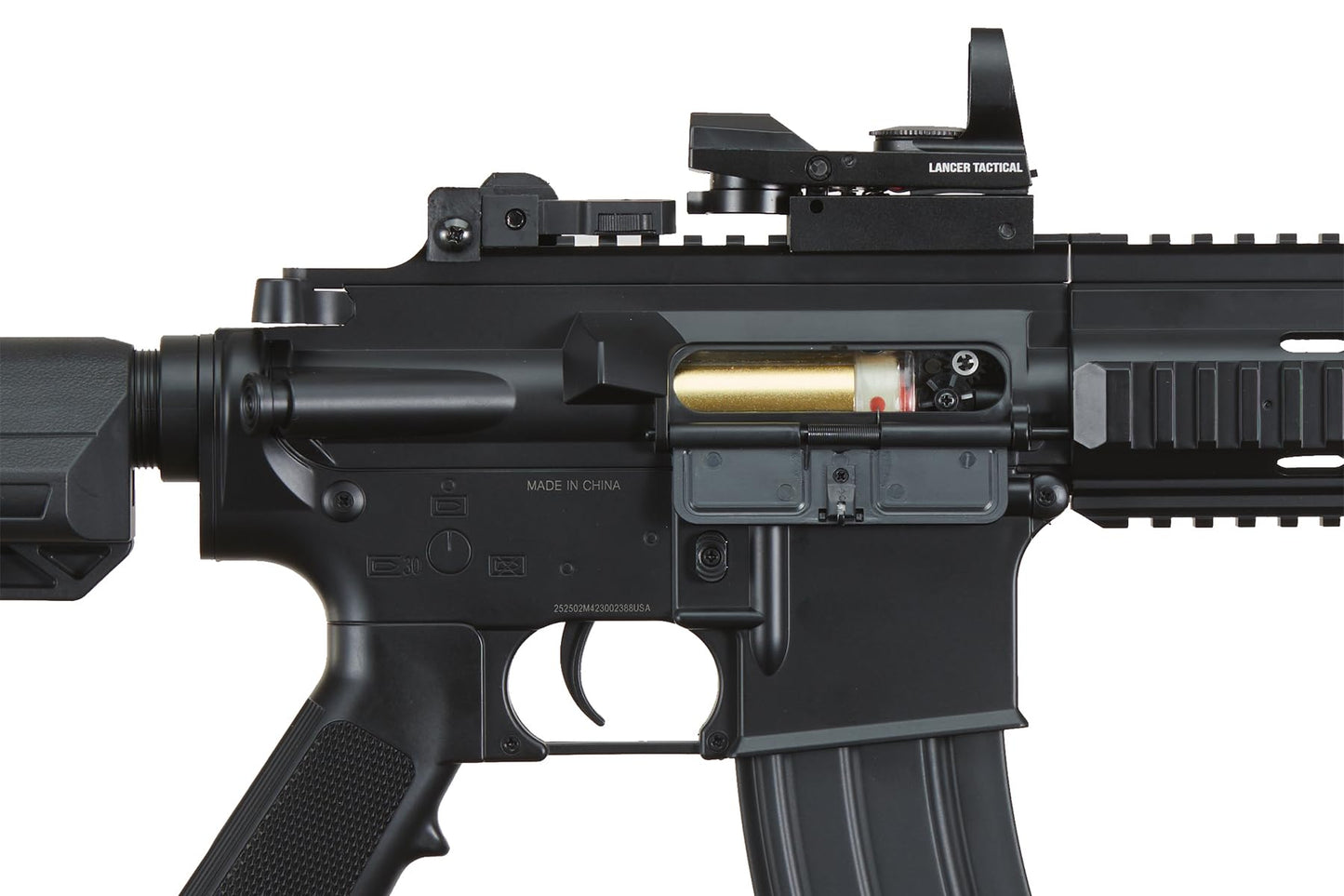 Full Set Airsoft AEG K418 Tactical RIS w/Adjustable Airsoft Stock - Battery, Charger, Red Dot Included
