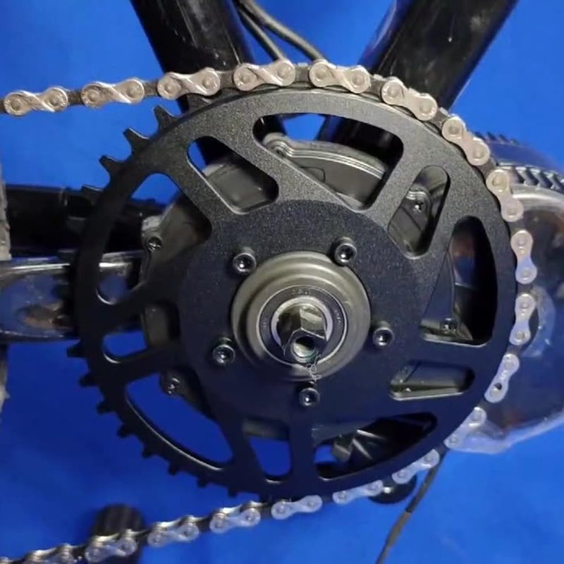 Electric Bike Ebike 36T Chainring Offset Correction, Chainring for Mid-Drive Kit Electric Bike Mid-Drive Conversion Bike Chainring Mount Offset Round Chainring Black