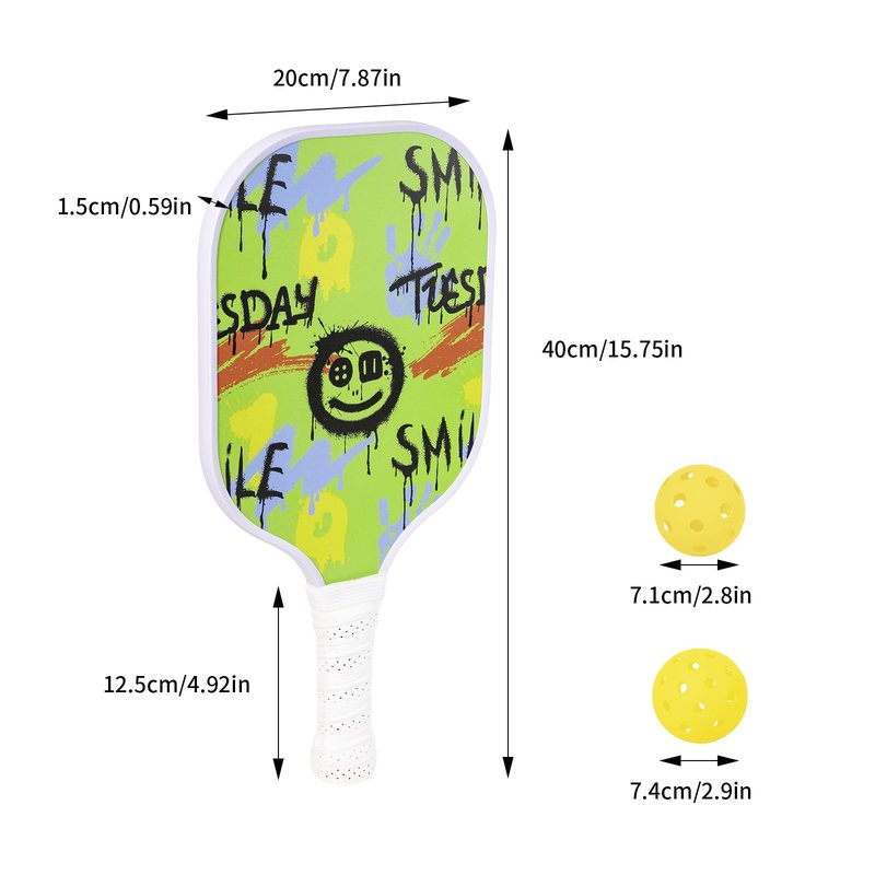 SIXPLUS Pickleball Paddles Set of 2 Fiberglass Pickleball Racquet Set Pickleball Rackets with 4 Pickleballs Balls, Pickleball Bag, Pickleball Paddles Set for Men Women