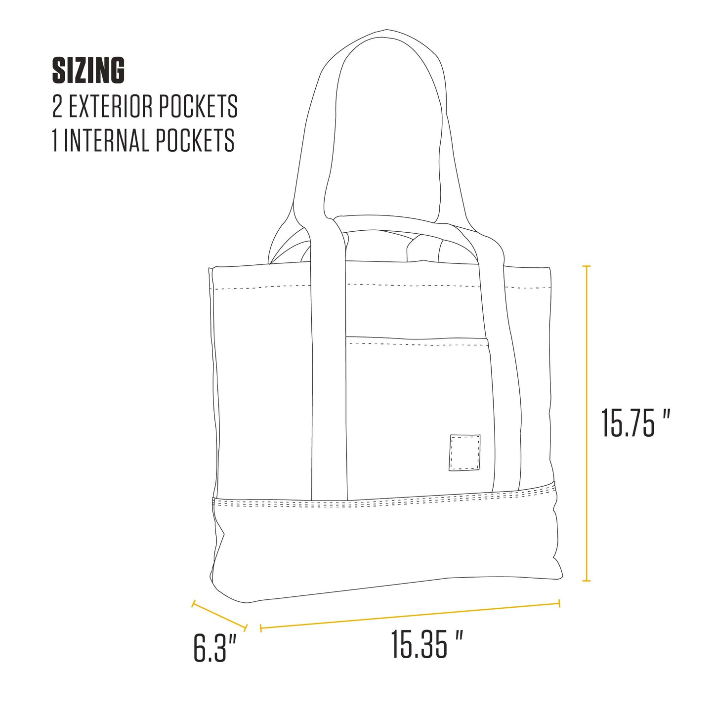 Carhartt Classic Vertical Open Tote Bag, Durable Water Repellent Material W/Hand and Shoulder Straps, Early Fog, 18L