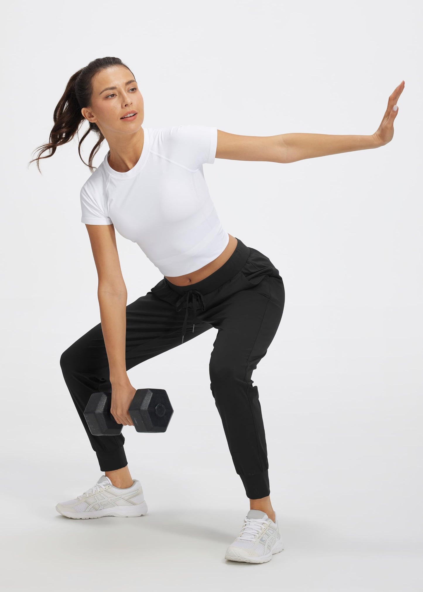 Libin Joggers for Women Petite/Regular/Tall Dance Sweatpants Athletic Workout Tapered Lounge Casual Teacher Pants for Running Yoga Cloths, Black XL