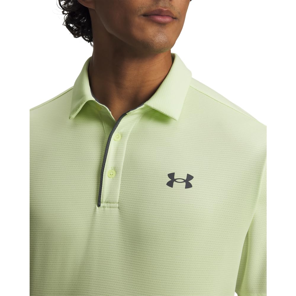 Under Armour Men's Tech Golf Polo, (392) Fade Green / / Pitch Gray, X-Large Tall