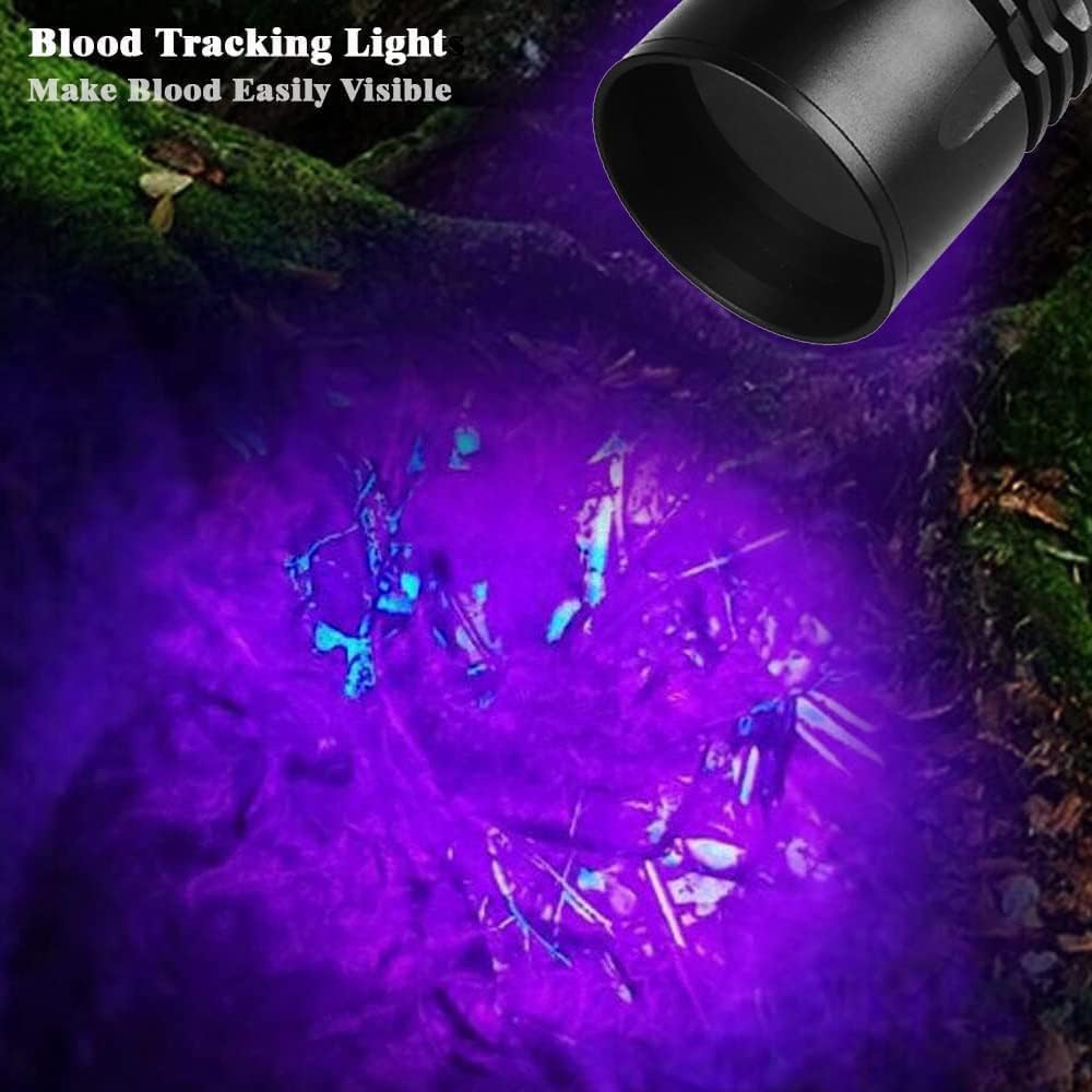 UV Blood Tracking Flashlight - Rechargeable Deer Finder Light for Blood Trailing | Purple