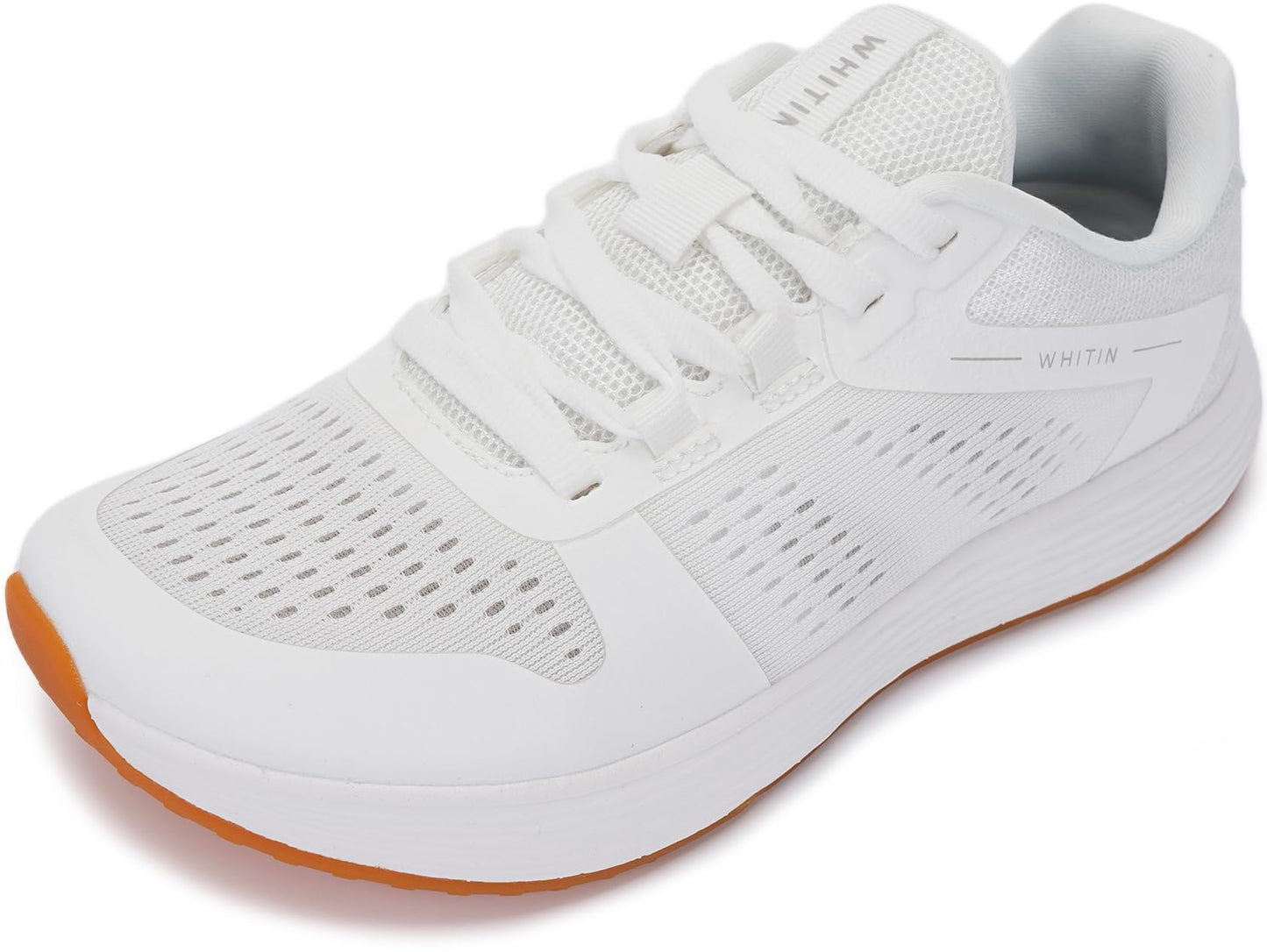 WHITIN Women's Wide Toe Box Running Shoes + Zero Drop Sole with Durable, Protective Upper Size 8 White 39