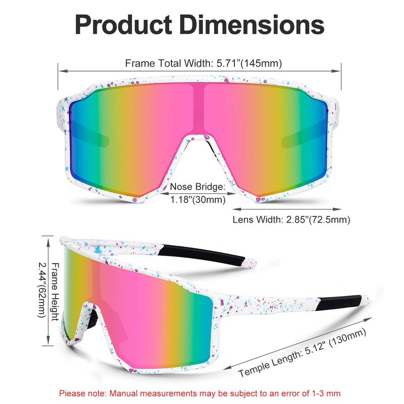 AVV Polarized Cycling Baseball Running Sunglasses UV400 - Sports Glasses for Outdoor Training, Youth & Adults, Secure Fit