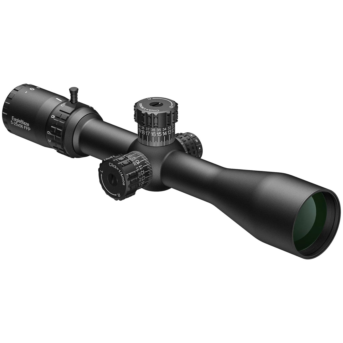 CVLIFE EagleBlaze 5-25x56 FFP Rifle Scope - ED Glass, Zero Stop, Illuminated Reticle, Side Parallax Adjustment - First Focal Plane - Long Range Rifle Scope for Hunting - 34mm Tube