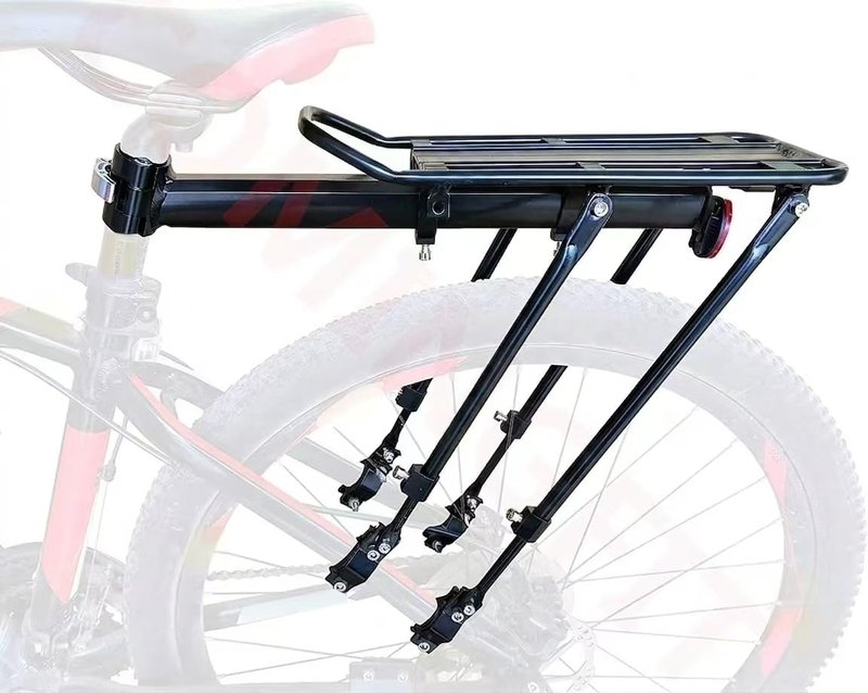 COMINGFIT 2026 Upgraded Bicycle Cargo Rack, 180lbs Heavy Duty Bike Rear Rack, 4-Leg Double Strength, 2.0mm Thickened Universal for MTB Road City Kids Fat Tire Bike (3.5"), with Anti-Rub Guards