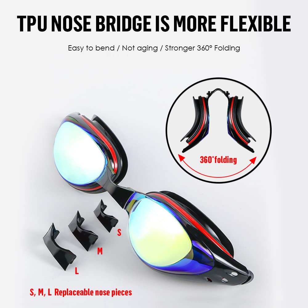 UTOBEST Nearsighted Swimming Goggle for Men Women, Shortsighted Swim Goggles for Adults Youth Kids