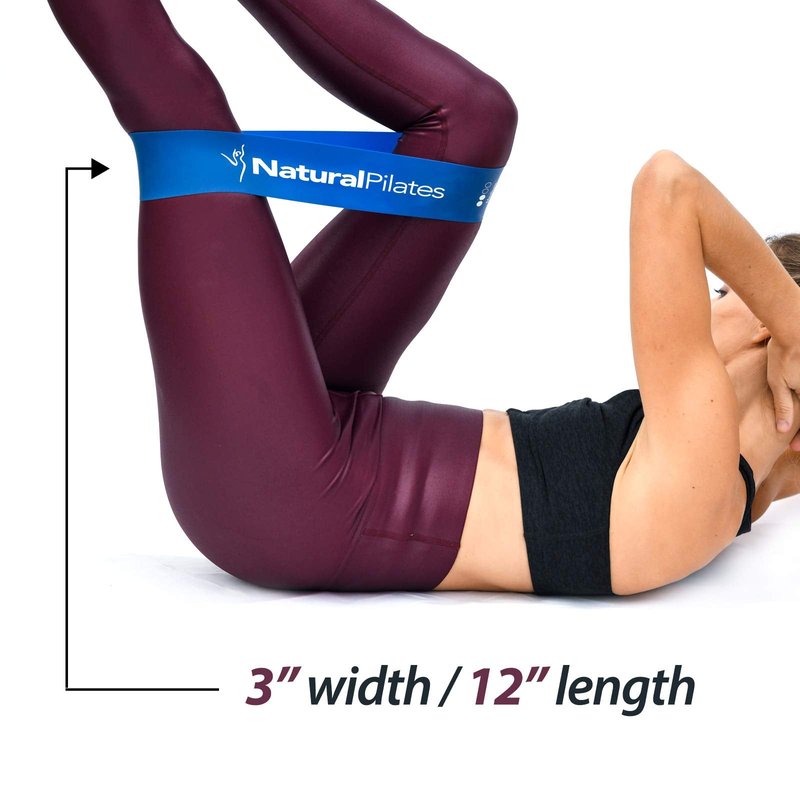 Natural Pilates 4-Level Booty Bands for Working Out, Elastic Glute Bands for Butt, Resistance Bands for Legs and Butt Workout, Exercise Butt Bands Set with Carry Bag, Glute Bands for Women