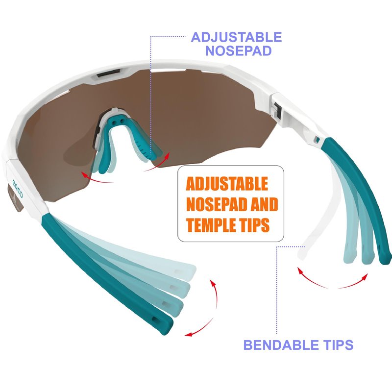 ER00 Baseball Sunglasses for Small Head Women Men Youth, Pickleball Running Softball MTB Cycling Ski Padel tennis outdoor Sports Shade UV400 F25V
