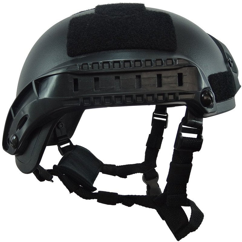 OneTigris Tactical Helmet MICH 2001 - Helmet with Adjustable Chin Strap, Night Vision Mount and Side Rails (Black)